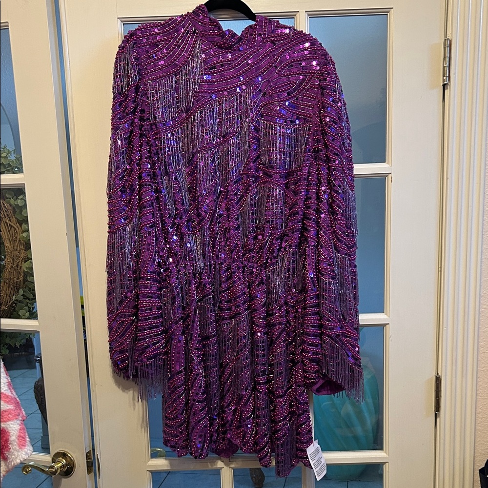 Asos Curve Sequin Fringe Dress